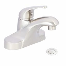 AmazonBasics AB-BF605-SN Basin Faucet-4-Inch, Satin Nickel