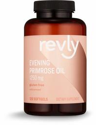 Amazon Brand - Revly Cold-pressed Evening Primrose Oil, 1250 mg, 120 Softgels, 4 Month Supply, Satisfaction Guaranteed