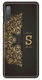 Amazon Brand - Solimo Designer Black Pattern Alphabet-S 3D Printed Hard Back Case Mobile Cover for Samsung Galaxy A7 (2018)