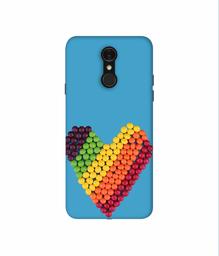 Amazon Brand - Solimo Designer Ball Heart 3D Printed Hard Back Case Mobile Cover for LG Q7