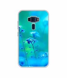 Amazon Brand - Solimo Designer Blue Flower UV Printed Soft Back Case Mobile Cover for Asus Zenfone 3 ZE520KL