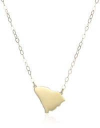 Amazon Collection10k Yellow Gold South Carolina Pendant Necklace, 16