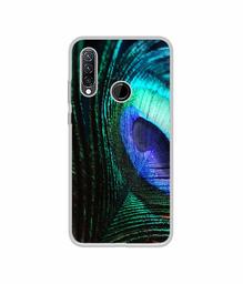 Amazon Brand - Solimo Designer Peacock Feather UV Printed Soft Back Case Mobile Cover for Lenovo K10 Plus