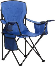 AmazonBasics Camping Chair with Cooler, Blue (Padded)