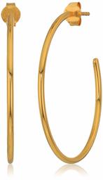 Yellow Gold Plated Sterling Silver Lightweight Polished C-Hoop Earrings