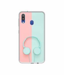 Amazon Brand - Solimo Designer Head Phone UV Printed Soft Back Case Mobile Cover for Samsung Galaxy M20