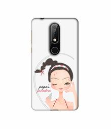 Amazon Brand - Solimo Designer Papa's Princess 3D Printed Hard Back Case Mobile Cover for Nokia 6.1 Plus