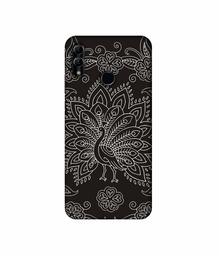 Amazon Brand - Solimo Designer White Peacock Rangoli 3D Printed Hard Back Case Mobile Cover for Honor 10 Lite