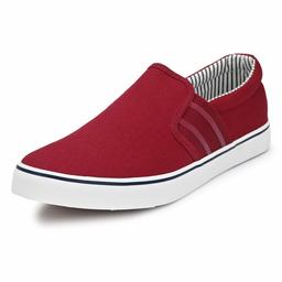 Klepe Men's Burgundy Vulcansied Canvas Sneakers-11 UK (45 EU) (12 US) (0704D/BUD)