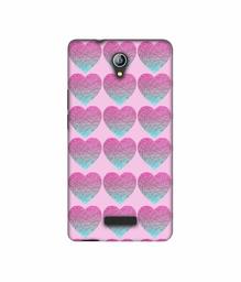 Amazon Brand - Solimo Designer Sparkle Heart Texture 3D Printed Hard Back Case Mobile Cover for Micromax Canvas Pace 4G Q416