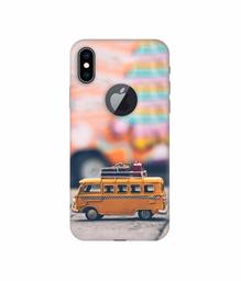 Amazon Brand - Solimo Designer Toy Bus 3D Printed Hard Back Case Mobile Cover for Apple iPhone Xs Max (Logo Cut)