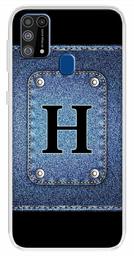 Amazon Brand - Solimo Designer Multicolor Button Jeans Alphabet-H Printed Soft Back Case Mobile Cover for Samsung Galaxy M31