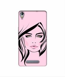 Amazon Brand - Solimo Designer Pink Lady Pattern 3D Printed Hard Back Case Mobile Cover for Micromax Canvas Juice 3Plus Q394