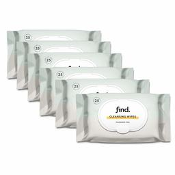 Find. Facial Cleansing Wipes Fragrance Free, Pack of 6