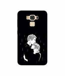 Amazon Brand - Solimo Designer Couples Standing in Rain 3D Printed Hard Back Case Mobile Cover for Asus Zenfone 3 Max ZC553KL