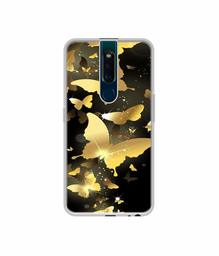 Amazon Brand - Solimo Designer Golden Butterfly Pattern UV Printed Soft Back Case Mobile Cover for Oppo F11 Pro