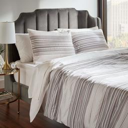 Rivet Modern Stripe Duvet Comforter Cover and Sham Set