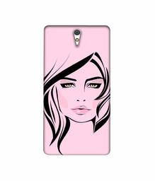 Amazon Brand - Solimo Designer Pink Lady Pattern 3D Printed Hard Back Case Mobile Cover for Sony Xperia C5 Ultra Dual