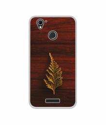 Amazon Brand - Solimo Designer Leaf on Wood UV Printed Soft Back Case Mobile Cover for Lyf Water 7S