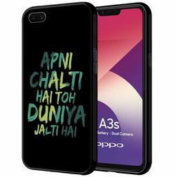 Amazon Brand - Solimo Designer Dunia Jalti Hai Printed Hard Back Case Mobile Cover for Oppo A3s (D1303)