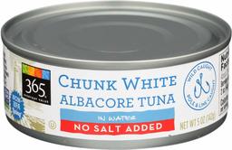 365 Everyday Value, Chunk White Albacore Tuna in Water No Salt Added, 5 Ounce