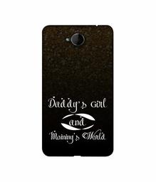 Amazon Brand - Solimo Designer Daddy's Girl and Mummy World 3D Printed Hard Back Case Mobile Cover for Microsoft Lumia 650