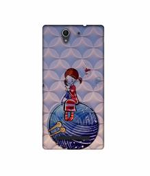 Amazon Brand - Solimo Designer Lady Vector Patternn 3D Printed Hard Back Case Mobile Cover for Sony Xperia C3 Dual