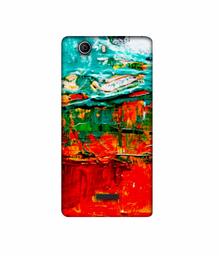 Amazon Brand - Solimo Designer Green and Orange Glass Color 3D Printed Hard Back Case Mobile Cover for Micromax Canvas Nitro 2 E311