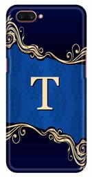 Amazon Brand - Solimo Designer Blue Pattern Alphabet-T 3D Printed Hard Back Case Mobile Cover for Oppo A3s