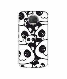 Amazon Brand - Solimo Designer Panda Texture UV Printed Soft Back Case Mobile Cover for Motorola Moto G5S Plus