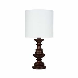 Amazon Brand – Ravenna Home Faux Wood Table Lamp, Bulb Included, 18