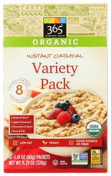 365 Everyday Value, Organic Instant Oatmeal, Variety Pack, 8 ct