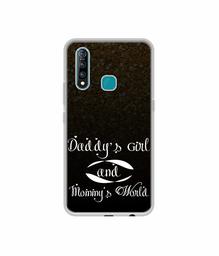 Amazon Brand - Solimo Designer Daddy's Girl and Mummy World UV Printed Soft Back Case Mobile Cover for Vivo Z1 Pro