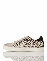 Amazon-merk - vinden. Animal Print Suede, Dames Low-Top Sneakers,Zwarte Dalamtion Print Dalamtion Print,6 UK