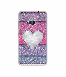 Amazon Brand - Solimo Designer Stone Heart UV Printed Soft Back Case Mobile Cover for Microsoft Lumia 535