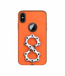 Amazon Brand - Solimo Designer Number Eight 3D Printed Hard Back Case Mobile Cover for Apple iPhone X (Logo Cut)