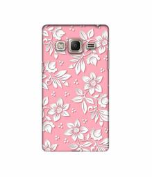 Amazon Brand - Solimo Designer White Flower Pattern 3D Printed Hard Back Case Mobile Cover for Samsung Z3