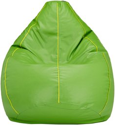 Amazon Brand - Solimo XL Bean Bag Cover (Green with Yellow Piping)