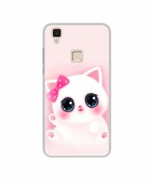 Amazon Brand - Solimo Designer Babby Kitty UV Printed Soft Back Case Mobile Cover for Vivo V3