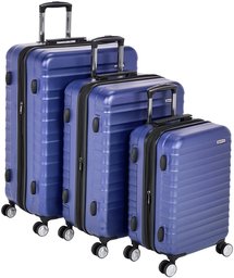 AmazonBasics Premium Hardside Spinner Luggage with Built-In TSA Lock - 3-Piece Set (21