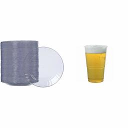 AmazonBasics Disposable Plastic Plates