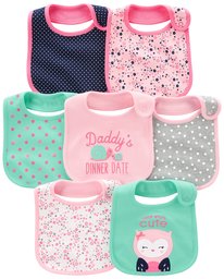 Simple Joys by Carter's Baby Girl's 7-Pack Teething Bibs