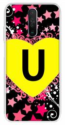 Amazon Brand - Solimo Designer Multicolor Heart Pattern Alphabet-U Printed Soft Back Case Mobile Cover for Poco X2 / Xiaomi Redmi K30