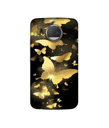 Amazon Brand - Solimo Designer Golden Butterfly Pattern UV Printed Soft Back Case Mobile Cover for Motorola Moto G5S Plus