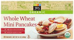 365 Everyday Value, Organic Whole Wheat Mini Pancakes, 40 ct, (Frozen)