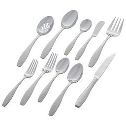 Stone & Beam 45-Piece Flatware Set, Service for 8 - Square Brushed