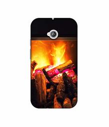 Amazon Brand - Solimo Designer Born Fire 3D Printed Hard Back Case Mobile Cover for Motorola Moto E 2nd Generation