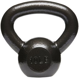 AmazonBasics Cast Iron Kettlebell - 10 Pounds, Black