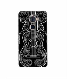 Amazon Brand - Solimo Designer White Gitar On Black 3D Printed Hard Back Case Mobile Cover for LeTV Le 2