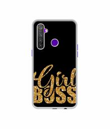 Amazon Brand - Solimo Designer Sparkle Girl Boss UV Printed Soft Back Case Mobile Cover for Realme 5 Pro